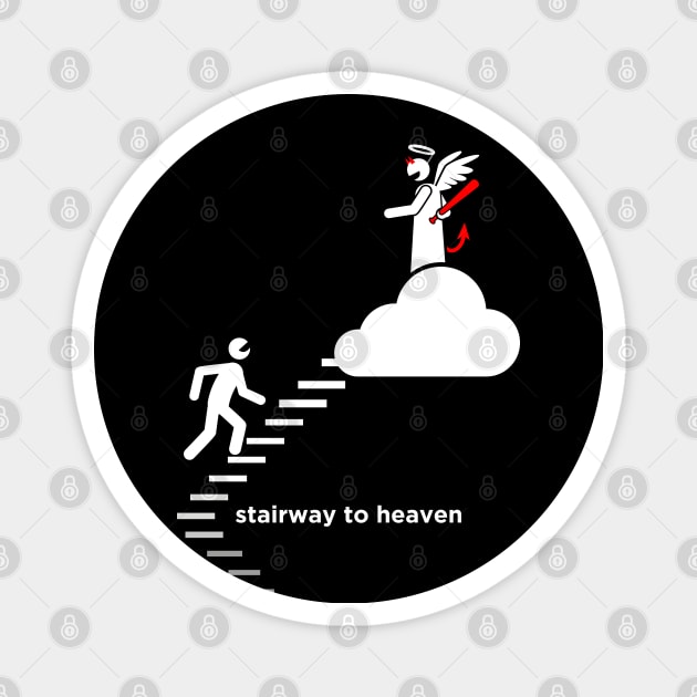 Stickman stairway to heaven Magnet by Maxsomma